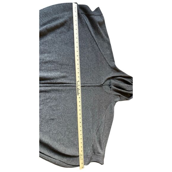 Eileen Fisher Hooded Full Zip Poncho size M Wool Yak Gray - Picture 6 of 10